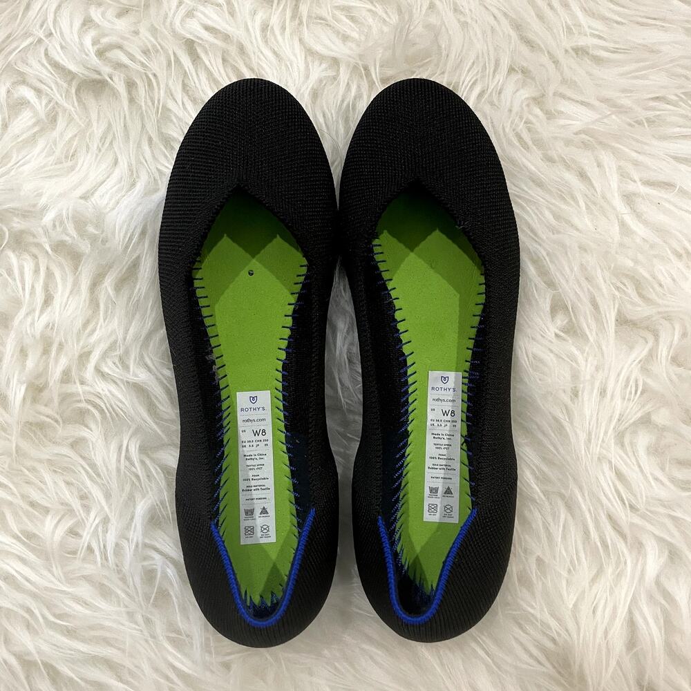 Rothys The Point Black Ballet Flat Women's Size 8